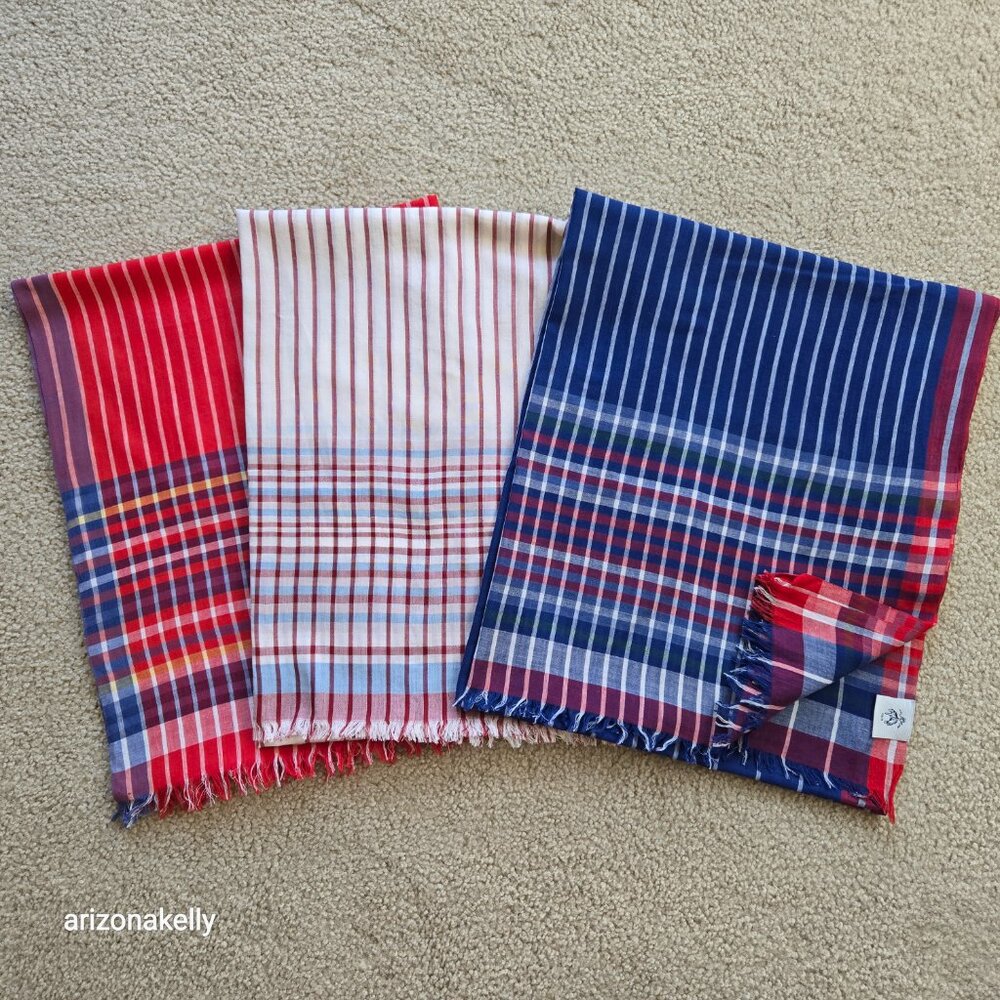 Brooks Brothers Cotton Scarf Lightweight RED - Picture 9 of 11